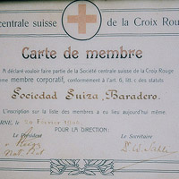 La Société Suisse de Baradero adhère à la Croix-Rouge le 20 février 1906, soit quelques jours après les célébrations du  cinquantenaire de la Colonie agricole (4.02.1906). Archives de la Société Suisse de Baradero.